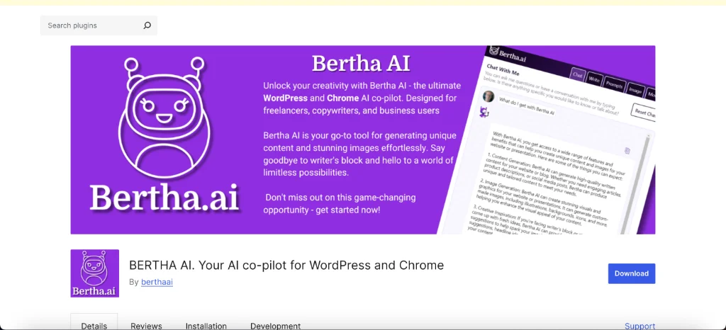 Bertha AI Plugin